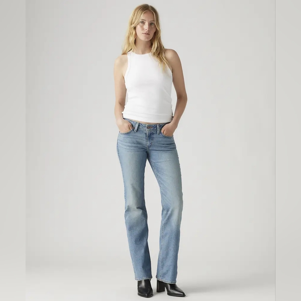 Levi's "Superlow Boot" Jeans Blue Stretch Denim Boho Western Y2K NWT